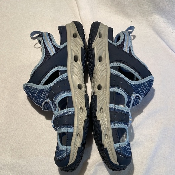 Cheeks Fitbody Sport Sandals women’s size 7 1/2W, EUC, Blues, velcro - Picture 11 of 12